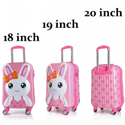 1PCS 1" 19" 2" дюймов, чемодан, розовая панда, чемодан на колёсиках, вращающиеся колеса, детский Дорожный чемодан на колесиках, милая детская сумочка, подарок для девочек - Цвет: 1PCS