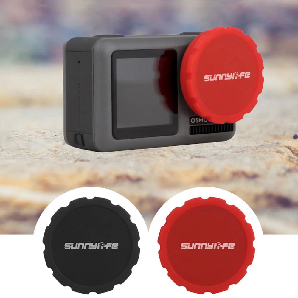 2PC Dust Proof Protective Silicone Camera Lens Cap Cover Guard For DJI Osmo Action Camera Outdoor Travel Sport Protector#619