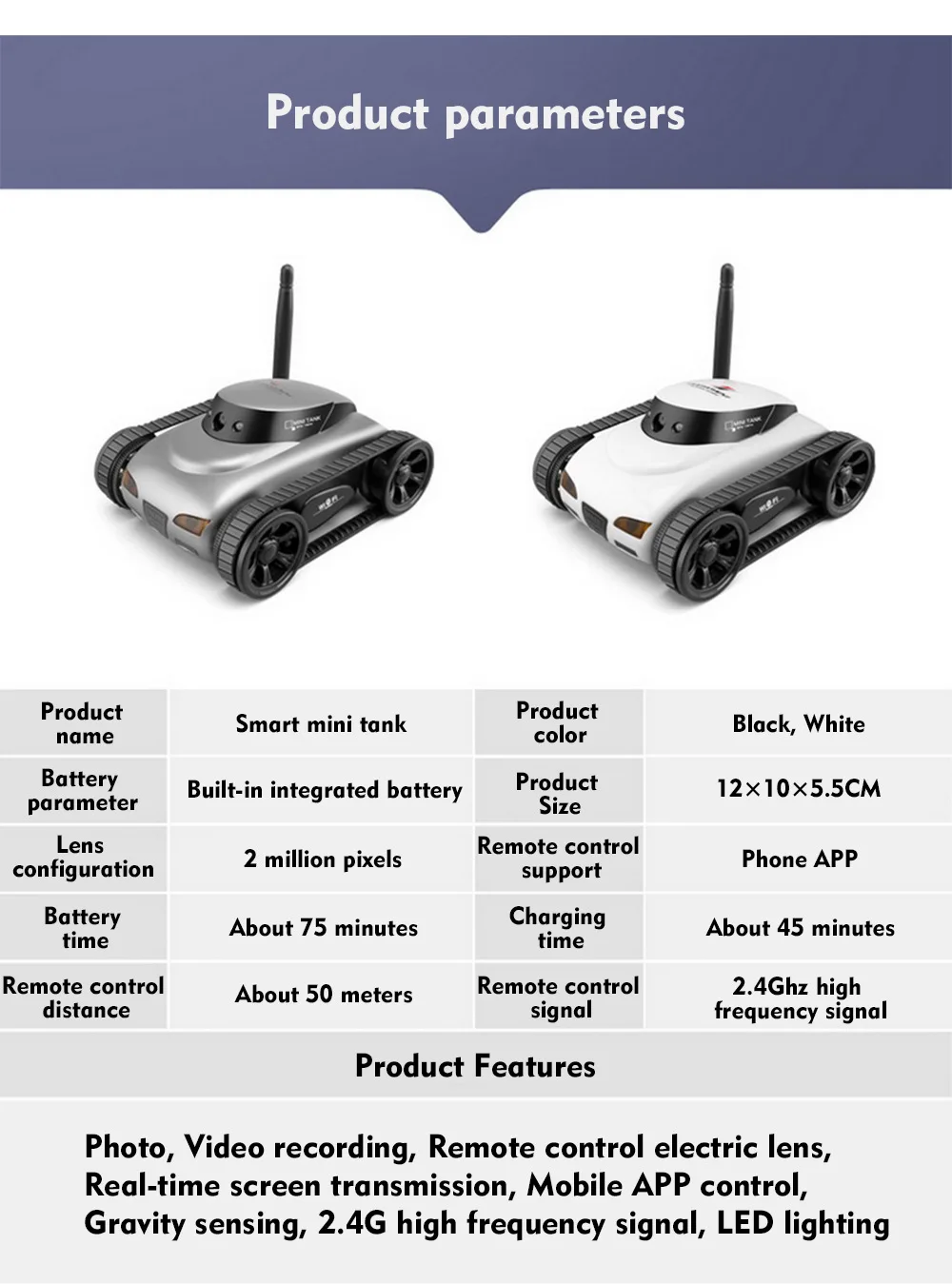 Радиоуправляемый Танк 777-270 WiFi i-spy Танк Игрушка с камерой дистанционное управление видео с IOS Телефон или Android игрушка подарок FSWB
