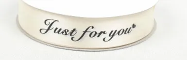 45 метров/ширина рулона 2,5 см печатный логотип "just for you" лента Подарочная цветочная упаковка - Цвет: Бежевый
