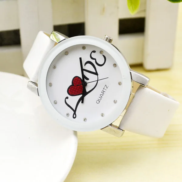 Casual male watch cute couple Love Korean female table fashion belt trend watches | Наручные часы