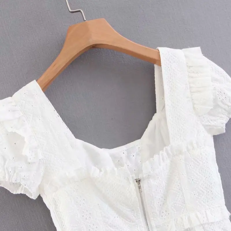 Женские блузки с кружевной вышивкой топы Blusas Mujer De| |