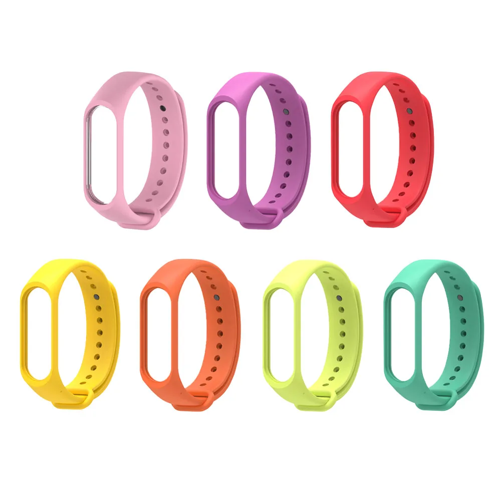 Ремешок для смарт-часов Xiaomi Mi Band 4 3 силиконовый цветной браслет на запястье Miband