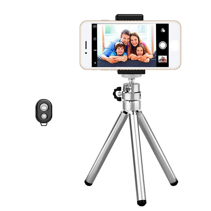 Mini Portable Tripod Phone Camera Aluminum Monopod For Mobile With Wireless Shutter Remote | Электроника