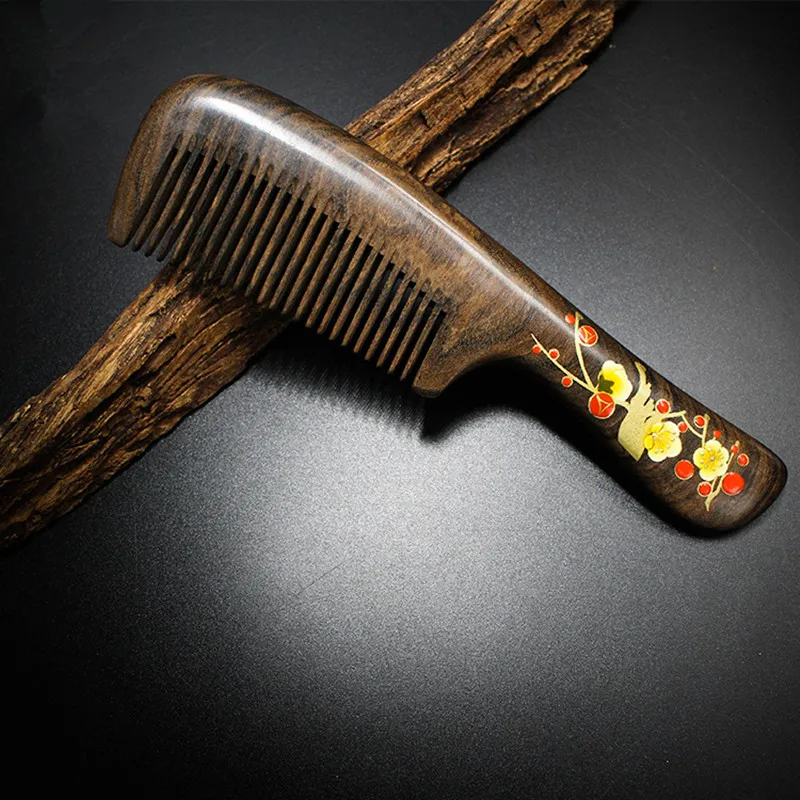 2019 прозрачная натуральная расческа ручной работы деревянная для волос массажер