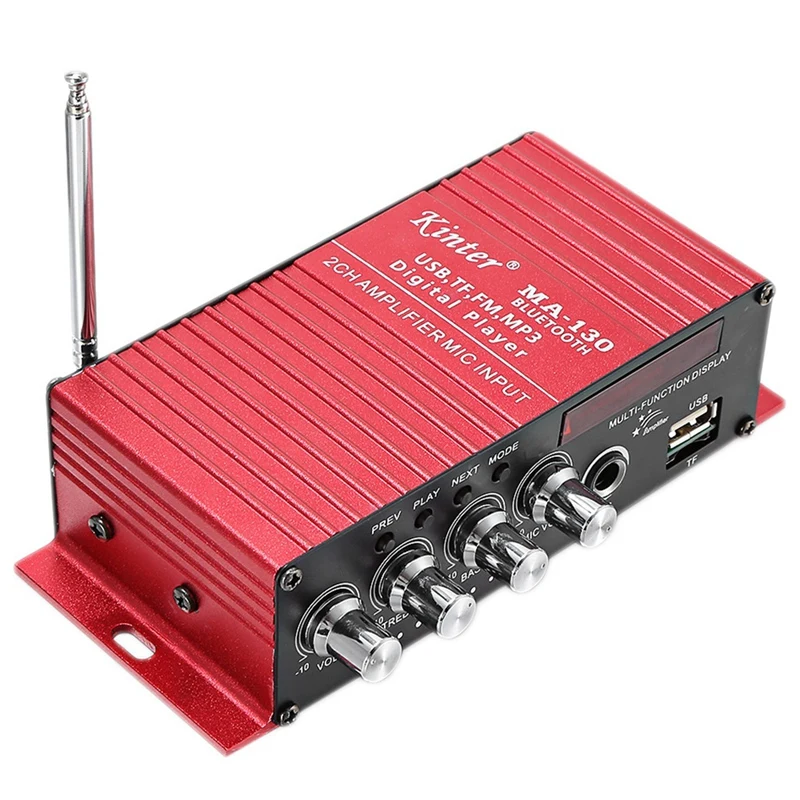 Цифровой усилитель мощности Kinter Ma 130 2Ch с Bluetooth стерео автомобильный аудио