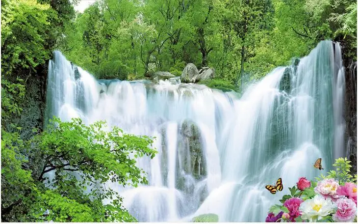 

3d wallpaper custom mural Water generative waterfall background wall photo wallpaper for walls 3 d living room home decor