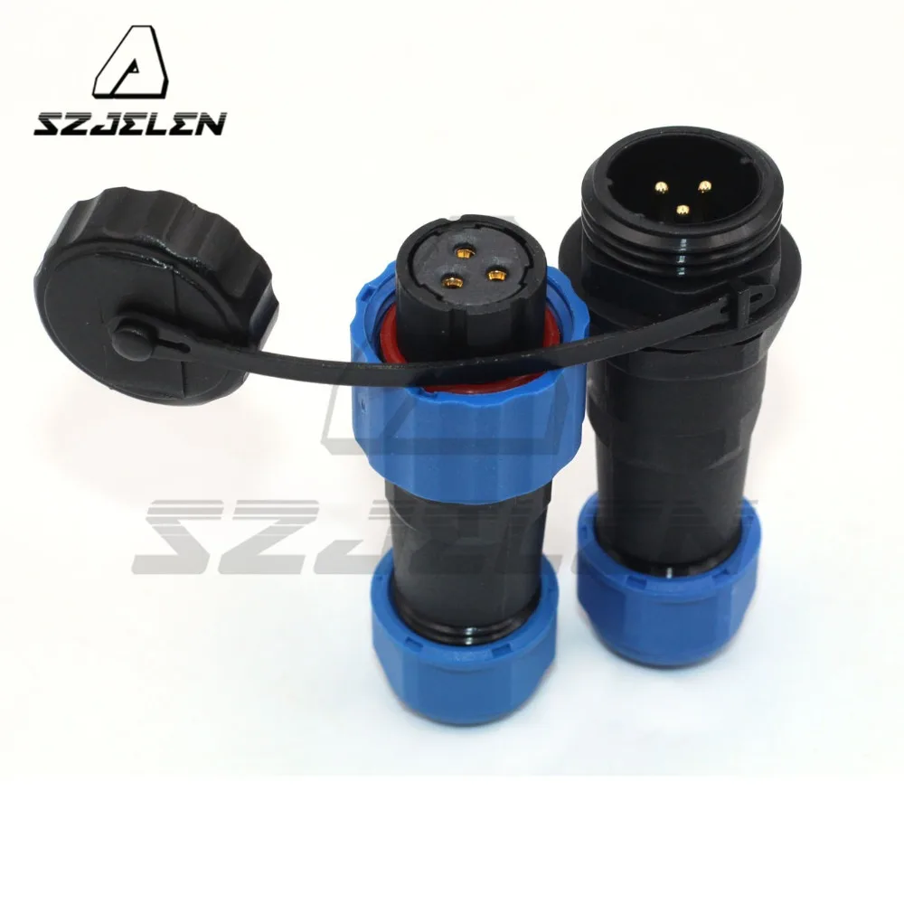 SD16 водонепроницаемый авиационный 3 контактный разъем для кабеля питания IP67