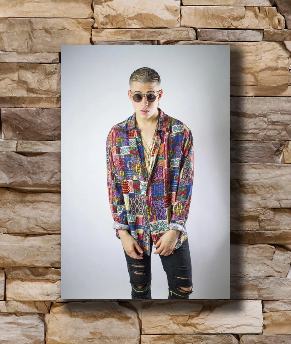 Художественный постер Новый Bad Bunny Rapper хип хоп поп музыка Звездный светильник