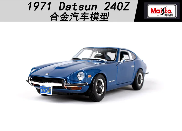 1:18 Модель спортивного автомобиля из сплава для Nissan Datsun 240Z с управлением рулевого колеса переднего колеса с оригинальной коробкой