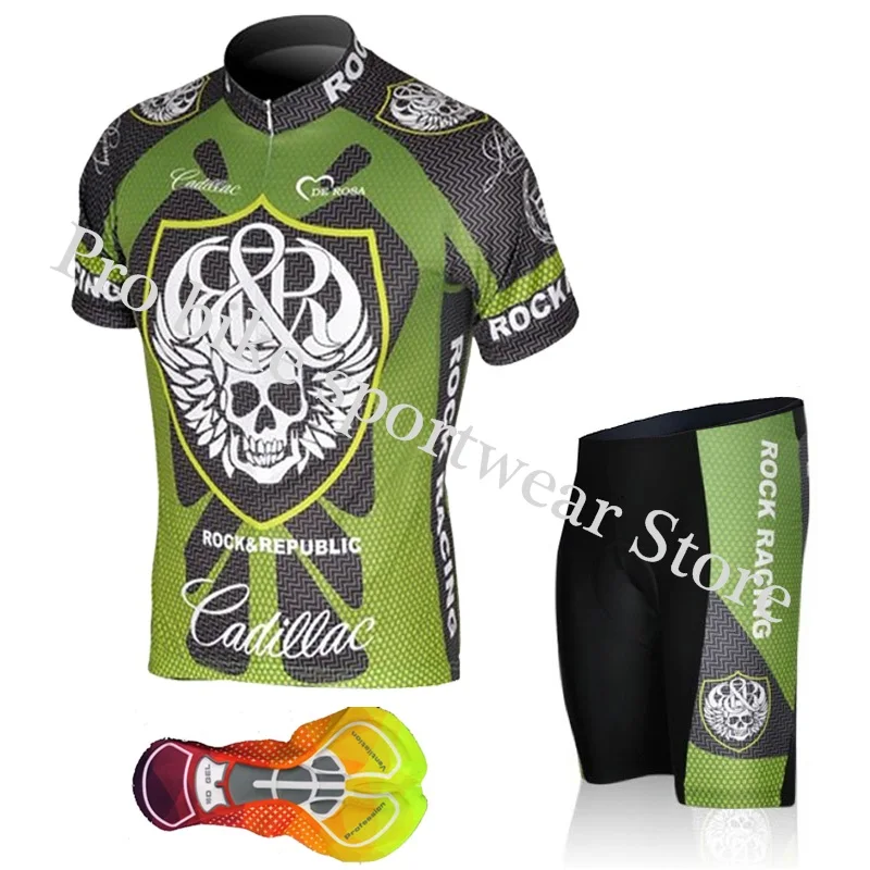 Cycling jersey set18 Рок Гонки классический летний Велоспорт Джерси MTB велосипедная одежда короткий рукав велосипед спортивная одежда трико Ropa Ciclismo Hombre 16D гель - Цвет: Cycling jersey set18