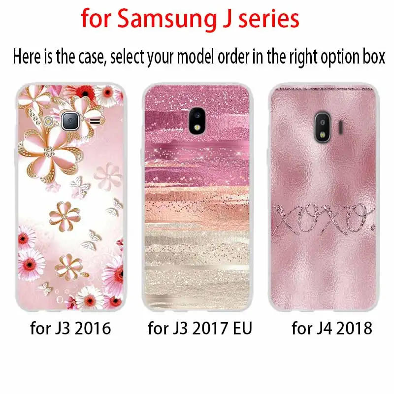Телефон для Samsung Galaxy J6 J4 Plus J8 J3 J7 2018 J5 j7 2017 2016 j6 Prime чехол золотой розовый