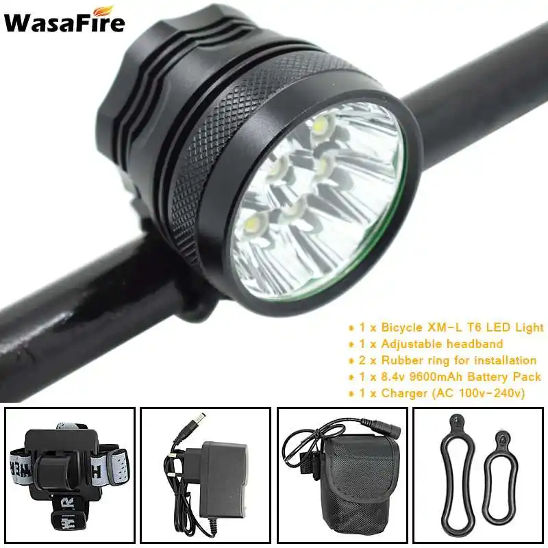 WasaFire 10000lm 9 * XML T6 светодиодные фонари для рыбалки велосипеда велосипедные фары
