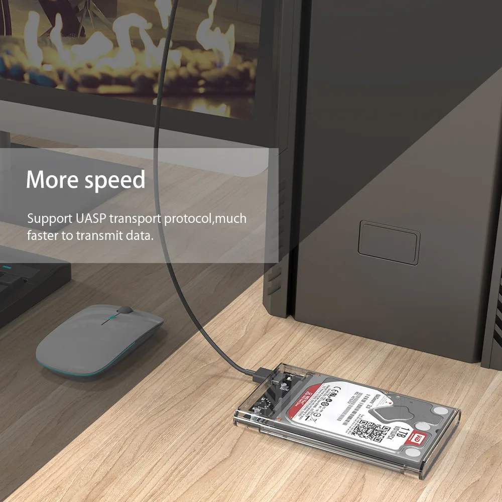 ORICO 2,5 дюйма 2139U3 прозрачный USB3.0 HDD чехол с поддержкой 2 ТБ жесткий диск корпус