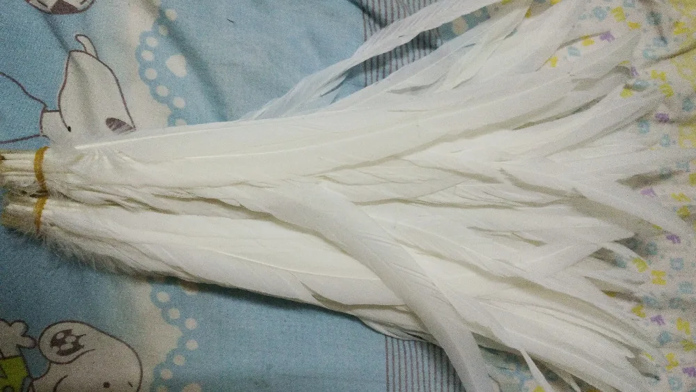 Оптовая продажа 500 шт. натуральные белые перья петуха 25-30 см/10-12 дюймов аксессуары