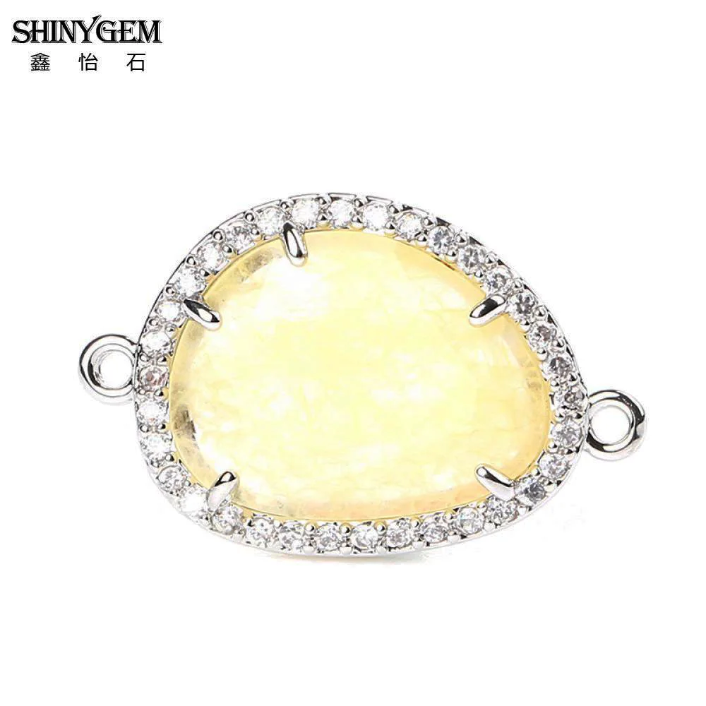 ShinyGem Натуральный камень разъем Ляпис Лабрадорит авантюрин нерегулярные цвета: золотистый, серебристый Разъем Подвески для серьги принятия