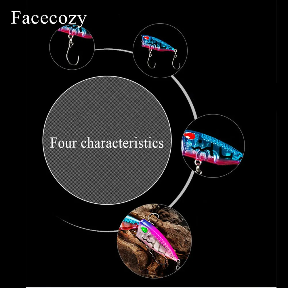 Facecozy 1 шт. один крючок мини высокая скорость отражения Поппер рыболовные приманки