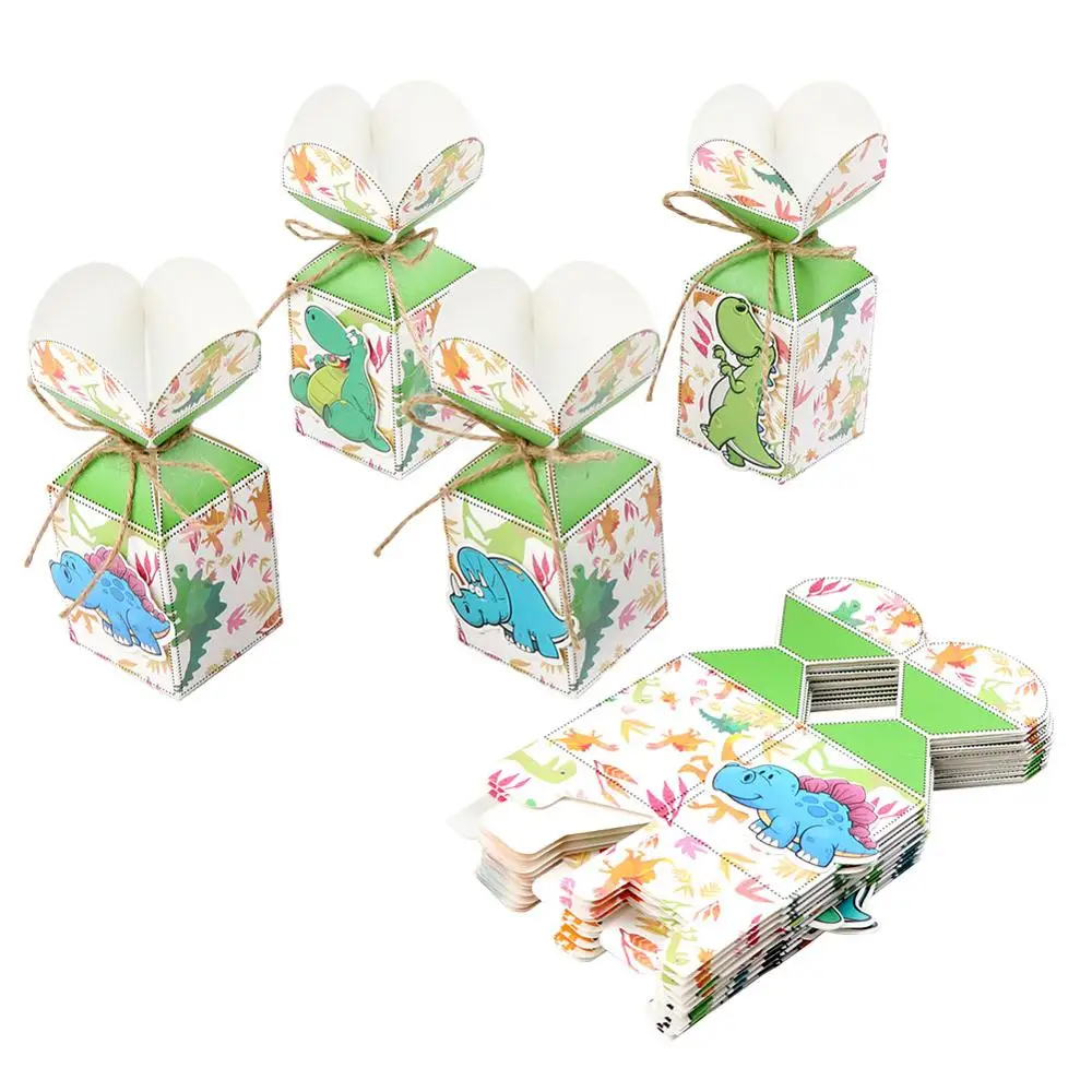 OurWarm 12 шт. динозавр конфеты коробки тема вечерние Baby Shower праздничное украшение для дня рождения динозавр выбор для детского праздника