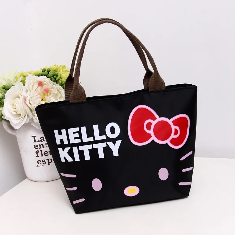 Черный Новые милые водонепроницаемые украшения hello kitty, сумка для покупок, косметичка, органайзер, сумки для хранения - Цвет: Черный