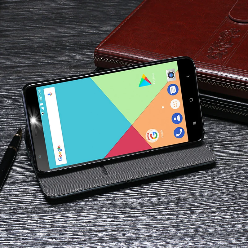 Чехол для Ulefone S7 Ретро стиль с заклепками из искусственной кожи откидной