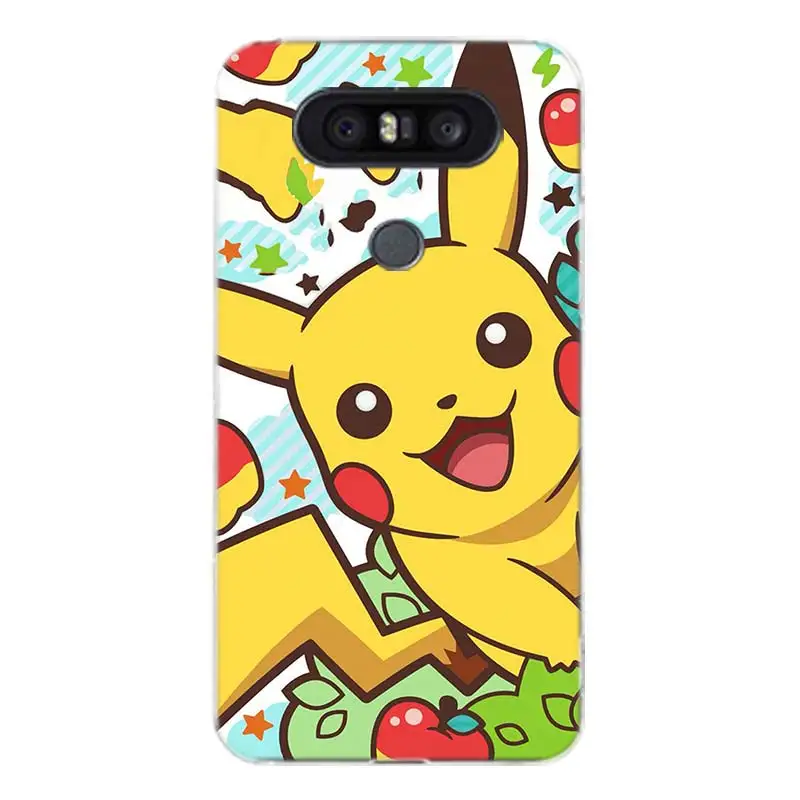 Pikachue с героями Монстры покемона пары Мягкий силиконовый чехол из ТПУ для LG G6 V30 G4 G5