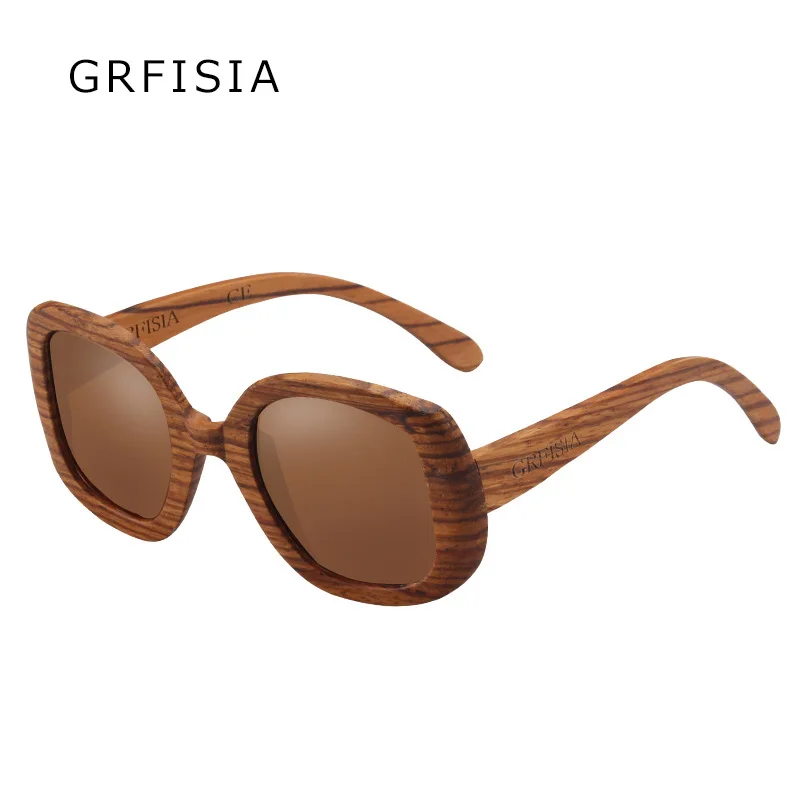 GRFISIA классические деревянные Овальные Солнцезащитные очки женские