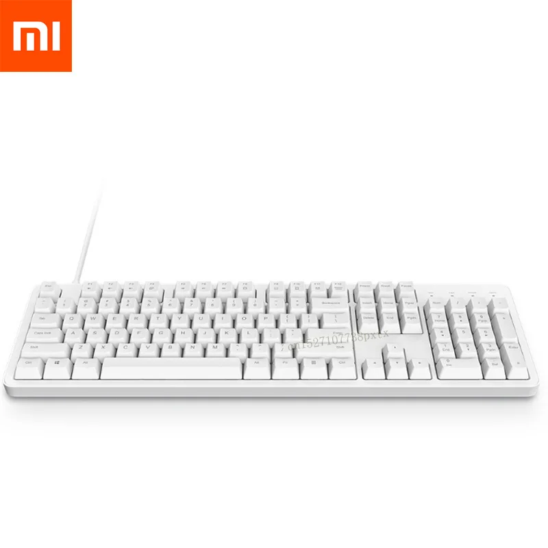 XiaoMi Yuemi MK06C 104 клавиши NKRO Вишневый красный переключатель USB Проводная Механическая клавиатура PBT брелки для Windows/для mac os