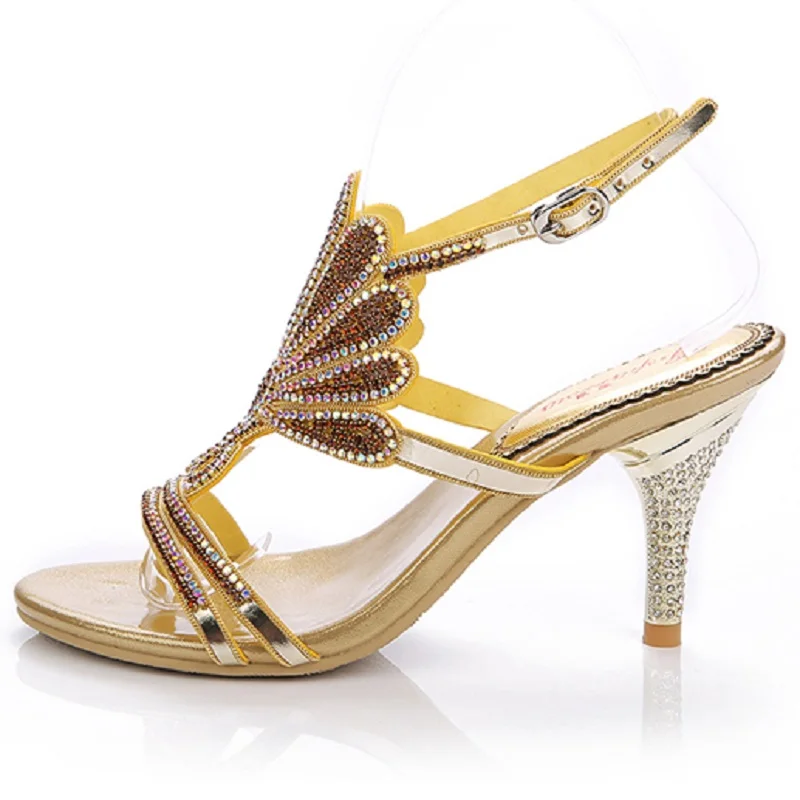 Женские сандалии-гладиаторы из натуральной кожи с открытым носком на высоком