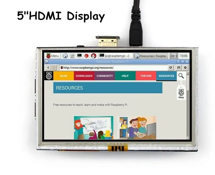 5 дюймов TFT HDMI ЖК дисплей Сенсорный экран Дисплей модуль 800*480 для Banana Pi/Raspberry Pi 3 Model