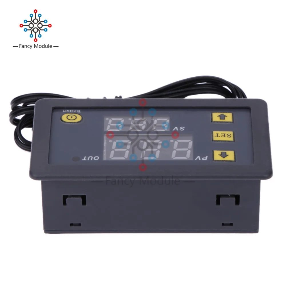 12V 20A Мини цифровой Температура Термостат Регулятор красный и синий светодиодный Дисплей зонд Сенсор W3230 0,1 Цельсия accurac
