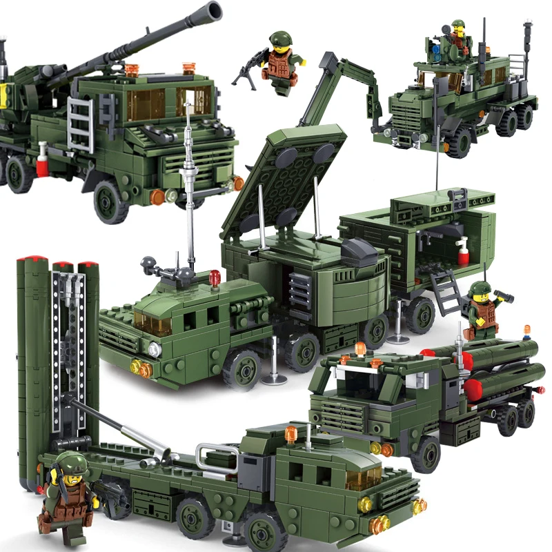 KAZI военные совместимые с legoed ww2 транспортные средства танки мировая война 1 2