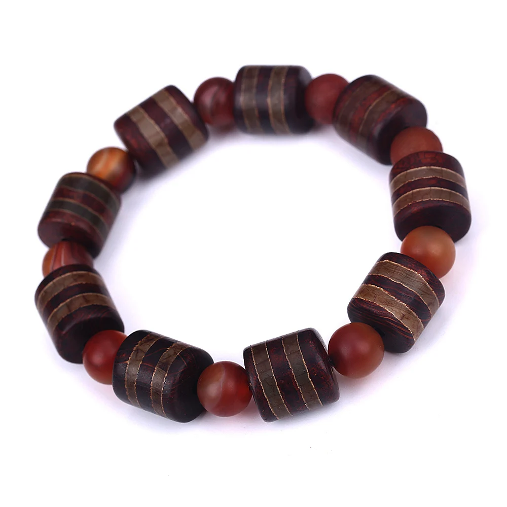 Natural Tibet Dzi Agate beads bracelets crystal fashion women bracelet vintage braceletes for Chinese Style Pop Buda | Украшения и