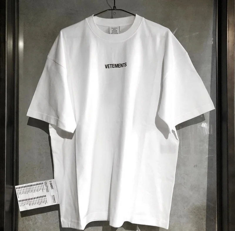 Торговая марка Vetements принт героя 2020 и вышитым логотипом большой ярлык с