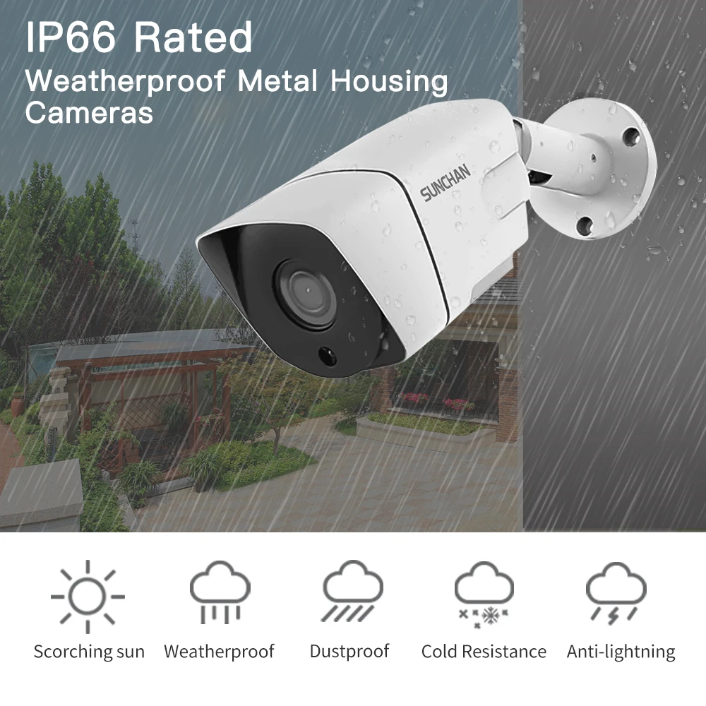 SUNCHAN CCTV 4CH 1080 P комплект камеры AHD P2P HDMI H.264 DVR видеонаблюдения Системы