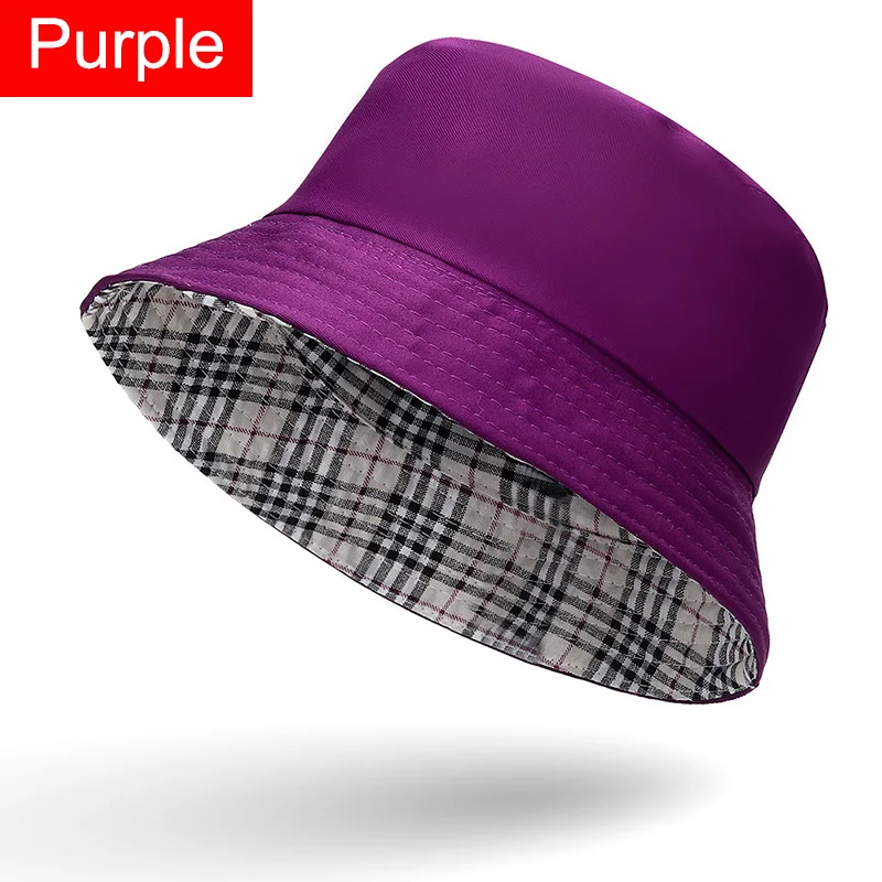 Purple RoxCober Летняя мужская и женская однотонная шапка уличная Панама Шляпа Пляжная шляпа для рыбалки кепки chapeu кепки с козырьком от солнца солнцезащитный крем 3007 - Цвет: Purple