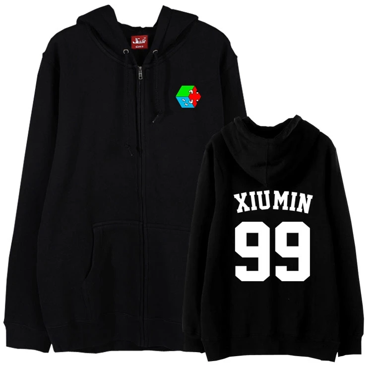 Осенне зимняя флисовая толстовка с капюшоном куртки exo cbx hey mama свитшот надписью