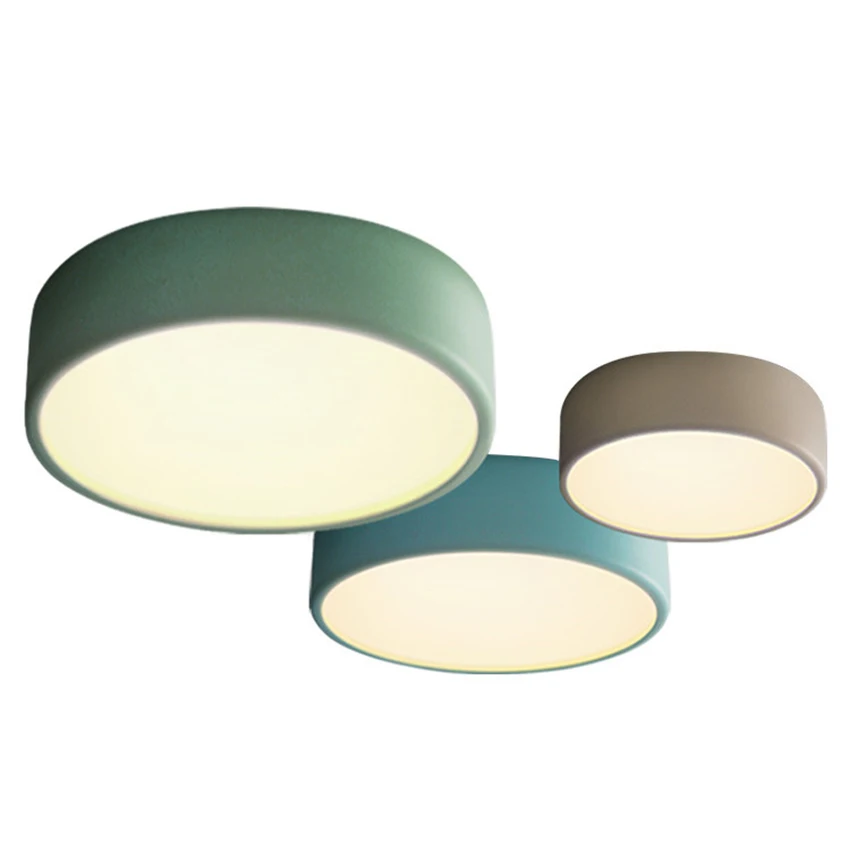 Скандинавские светодиодные подвесные светильники Macaron Iron Led E27 лампы для спальни