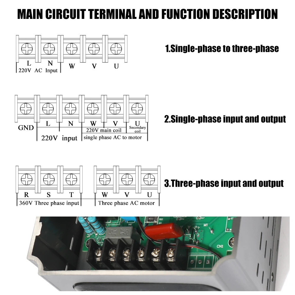 

Universal VFD Frequency Speed Controller 2.2KW 12A 220V AC Motor Drive Single-Phase In Three-Phase Out Variable Inverter