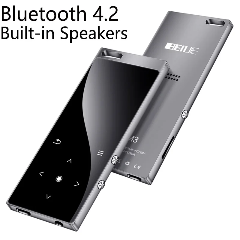 Bluetooth 4,2 MP4 плеер с динамиком 1,8 дюймов экран без потерь Звук Видео плеер Поддержка FM, рекордер, sd-карта до 128 ГБ