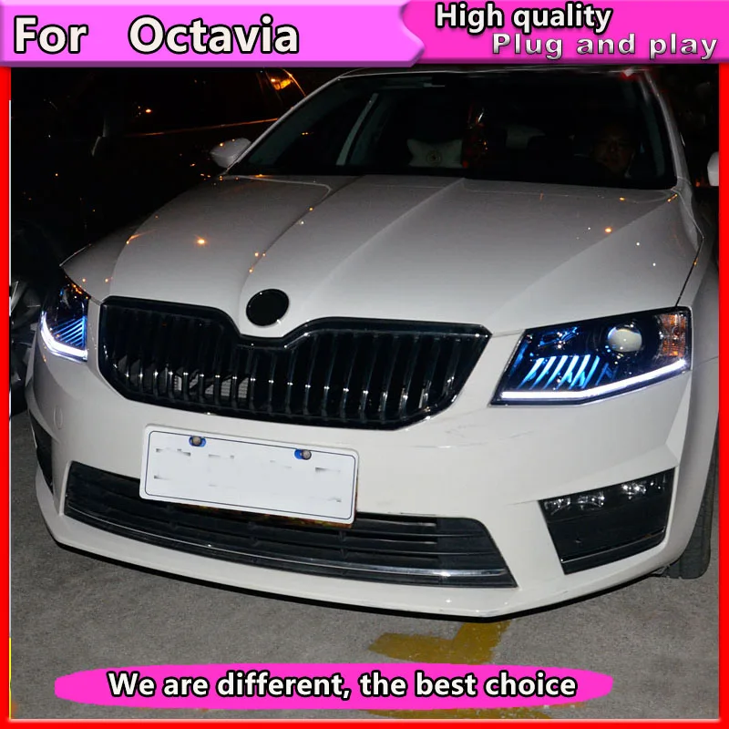 Стайлинга автомобилей для Skoda Octavia фары 2014 Новинка 2017 года светодиодный задний
