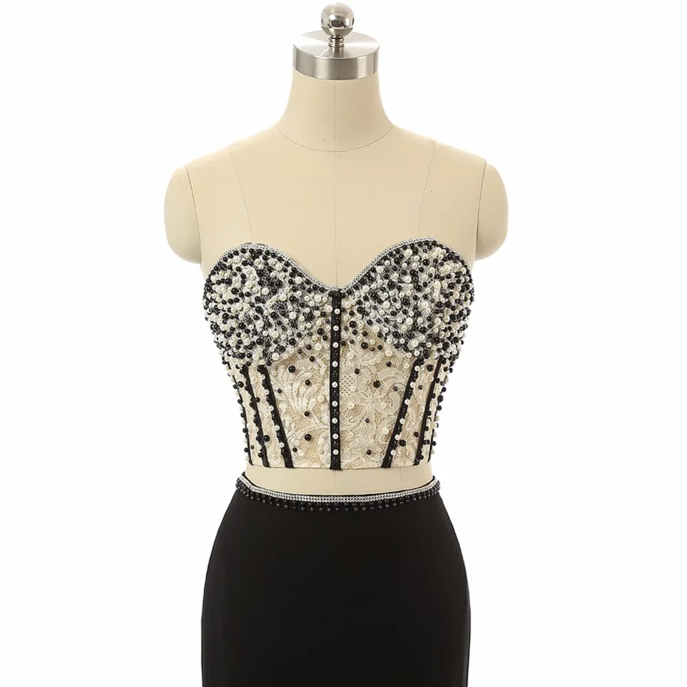 Черные платья для выпускного вечера 2018 Длинные Сексуальные вечерние дня