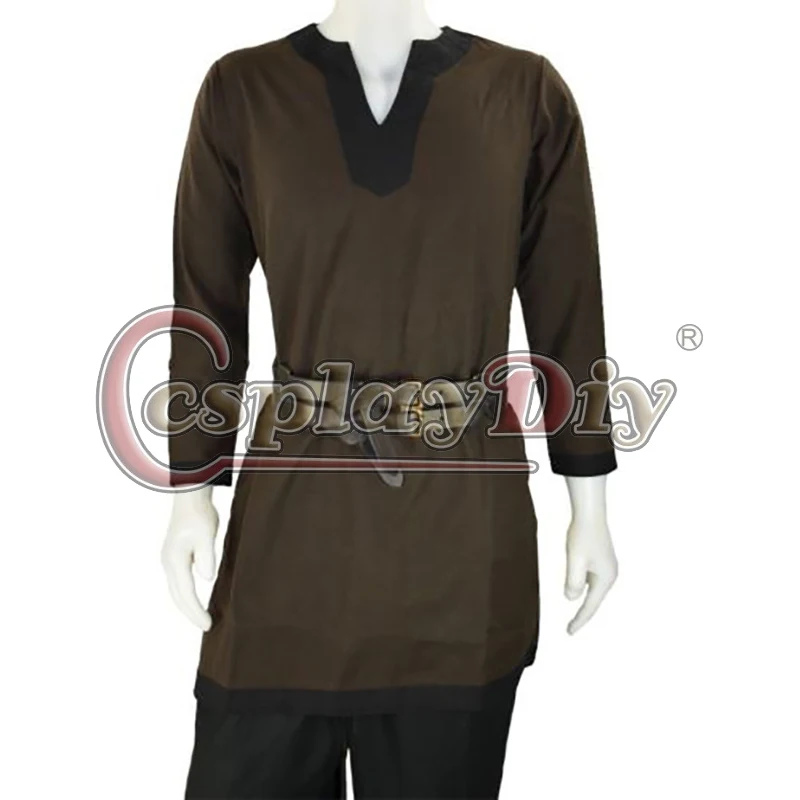 Cosplaydiy Medieval Men Costume Brown Fantasy Viking Norseman Lotr Men's All Period Shirt Tunic Clothing Custom Made | Тематическая