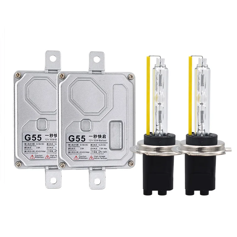 SKYJOYCE 55W 5500K Xenon H1 H3 H7 H11 HB3 HB4 9012 D2H HID лампа комплект фар AC G55 Быстрый Яркий старт