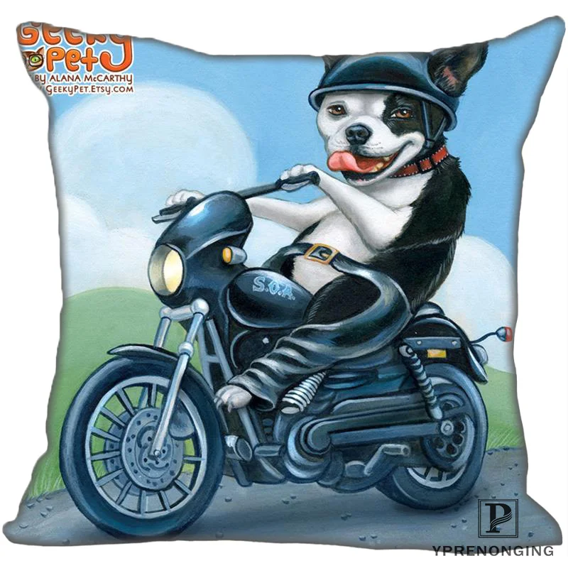 Лучший заказ _ Dog_Biker_Jacket (1) @ Наволочка на подушку спальня домашняя квадратная