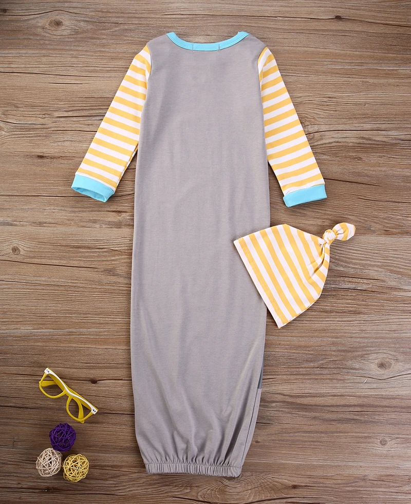 

Pudcoco US Stock New 100% Cotton Soft Baby Infant Swaddle Wrap Blanket Dress+ Hat Clothing Set 0-12 Months