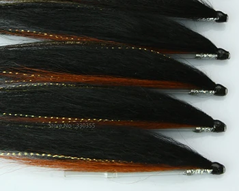 Трубка Fly Skinny Sunray Shadow лососевые мухи(8-pack) общая длина 16 см, завязанные на 50 мм пластиковые трубки - Цвет: Brown