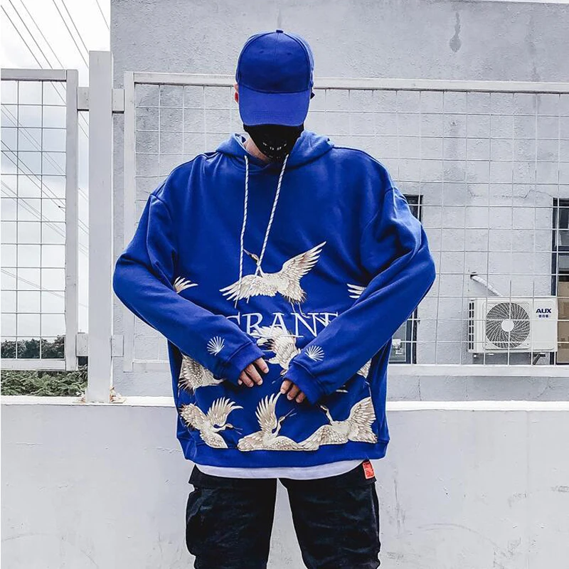 Japanese Street Cotton Oversize Letters Embroidery Sweatshirts Hip-hop Style Swag Tyga Hoodie Autumn Winter Hoodies US Size S-XL |
