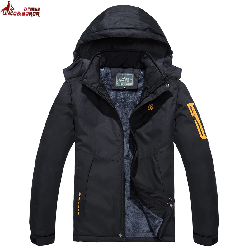 UNCO& BOROR размера плюс M~ 6XL 7XL новая теплая верхняя одежда зимняя куртка Мужская ветрозащитная Водонепроницаемая с капюшоном wo мужская куртка Теплая мужская парка пальто
