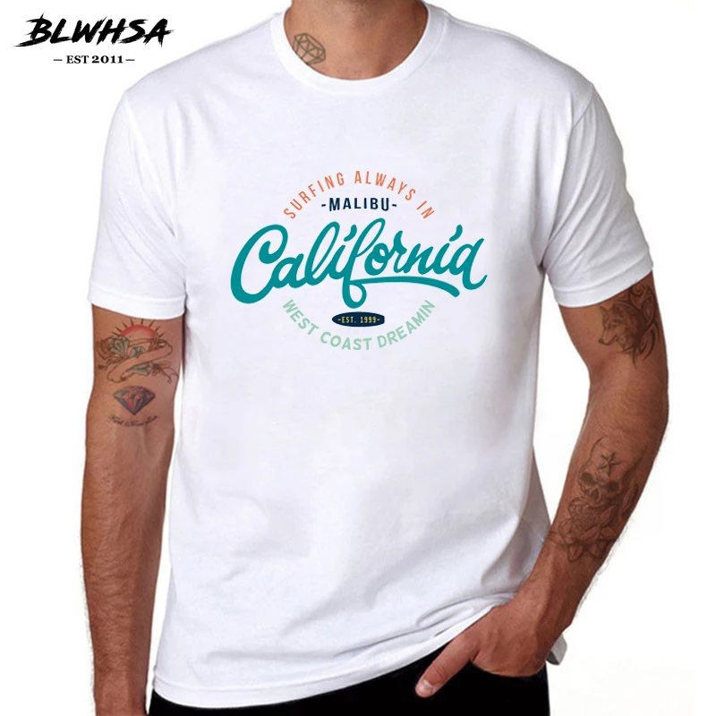 Футболка BLWHSA мужская с надписью Always In California West Coast|men t-shirt|t shirts for ment shirt |