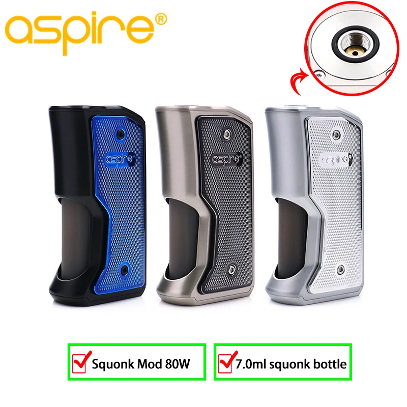 Vape Mod Aspire Feedlink боттомфидер мод 80 Вт 7 0 мл блок впрыскивания Поддержка одного 18650 fit